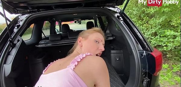  MyDirtyHobby - Busty babe has sex on the back of her car